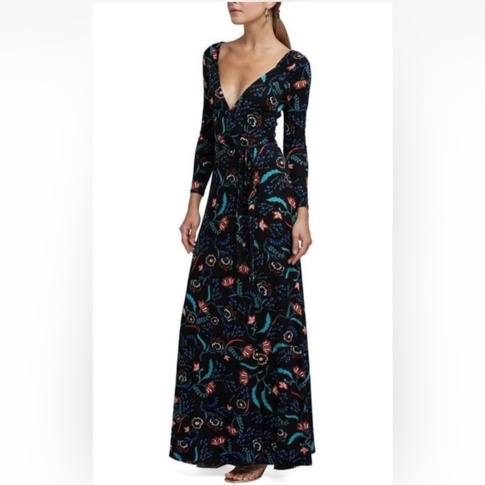 Rachel Pally Long Sleeve Luna Maxi Wrap Dress - Sz S 'Vine' Beautiful & NWT